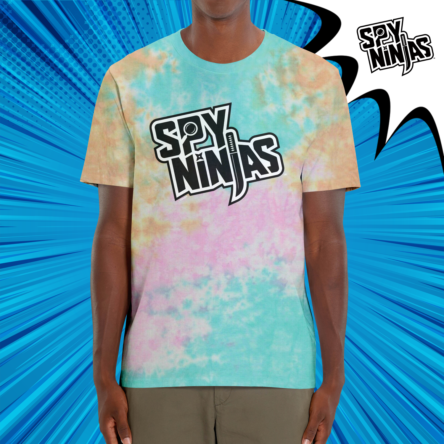 Spy Ninjas Adult Tie-Dye T-Shirt - Snow Cone